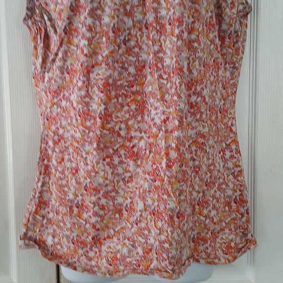 Ann Taylor Loft Factory printed short sleeve casual top Sz XL EUC - Picture 2 of 7